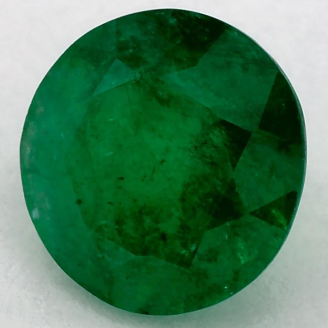 Round Cut 1.19 Ct Emerald Round Loose Gemstone For Sale