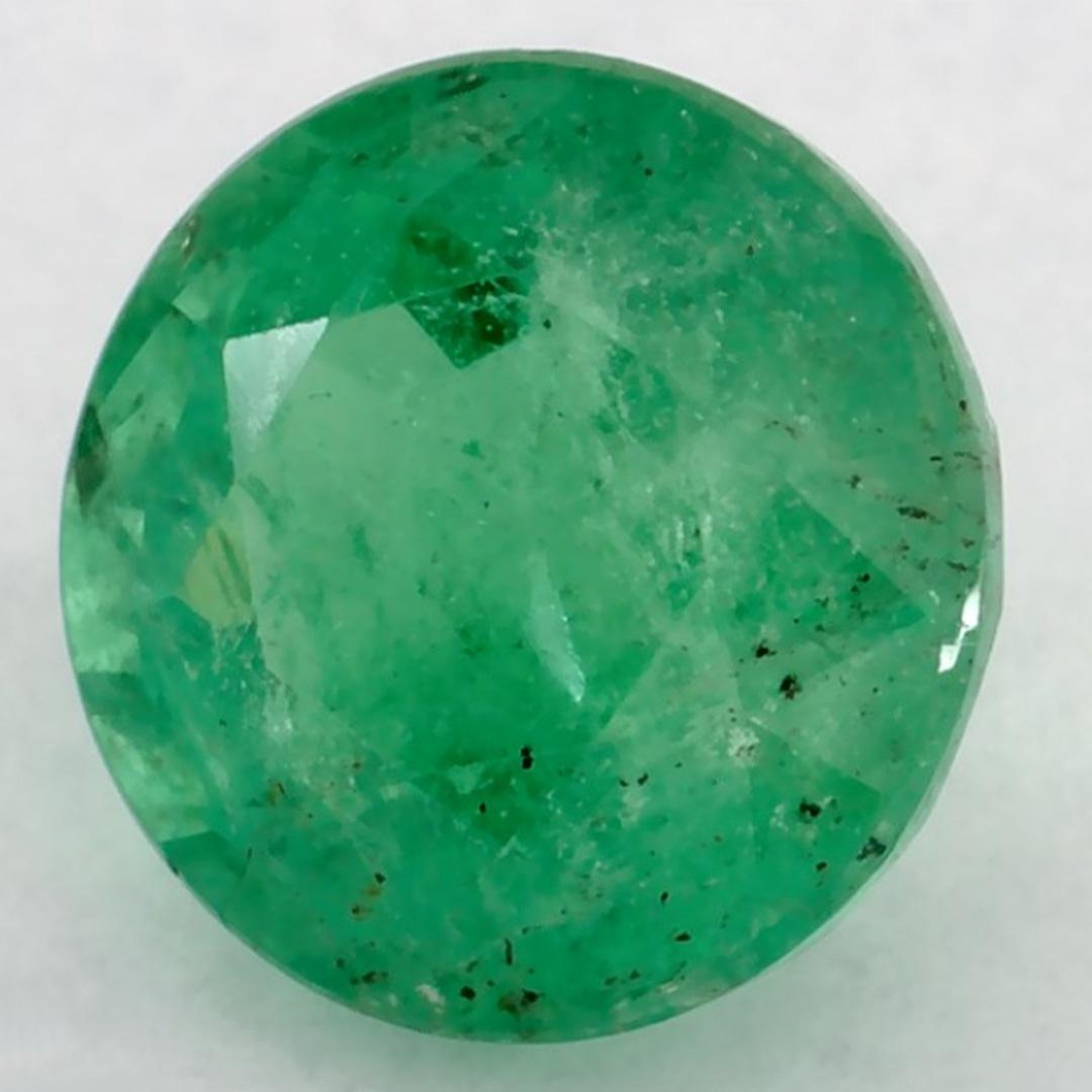 Gema suelta redonda esmeralda de 1.19 ct Corte redondo en venta