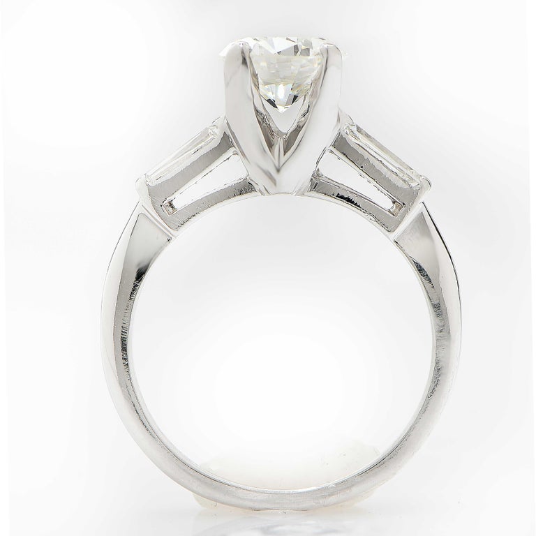 1.19 Carat GIA Graded Platinum Diamond Engagement Ring For Sale at 1stDibs