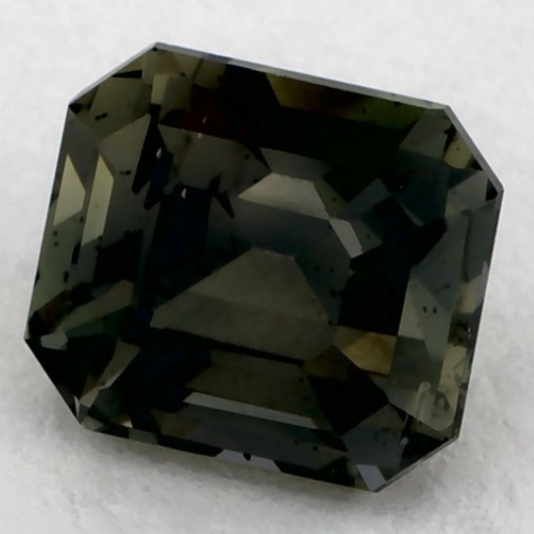 1.19 Karat Grüner Saphir Oktagon Lose Edelstein (Achteckschliff) im Angebot