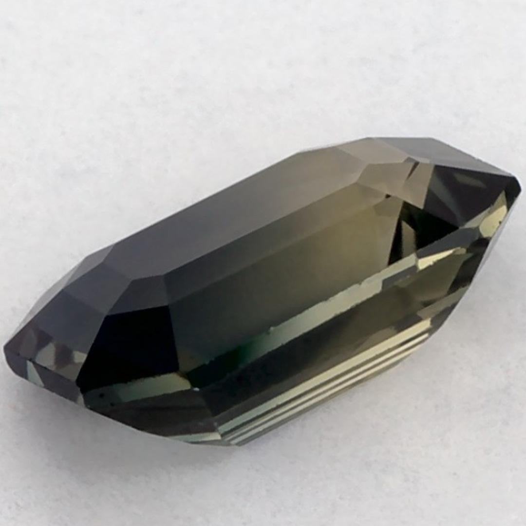 Gema suelta de zafiro verde octogonal de 1.19 qt en venta 3