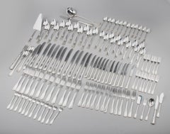 Couverts en métal argenté 119 pièces pour 12 personnes par SFAM Modèle Sans-Gne Empire