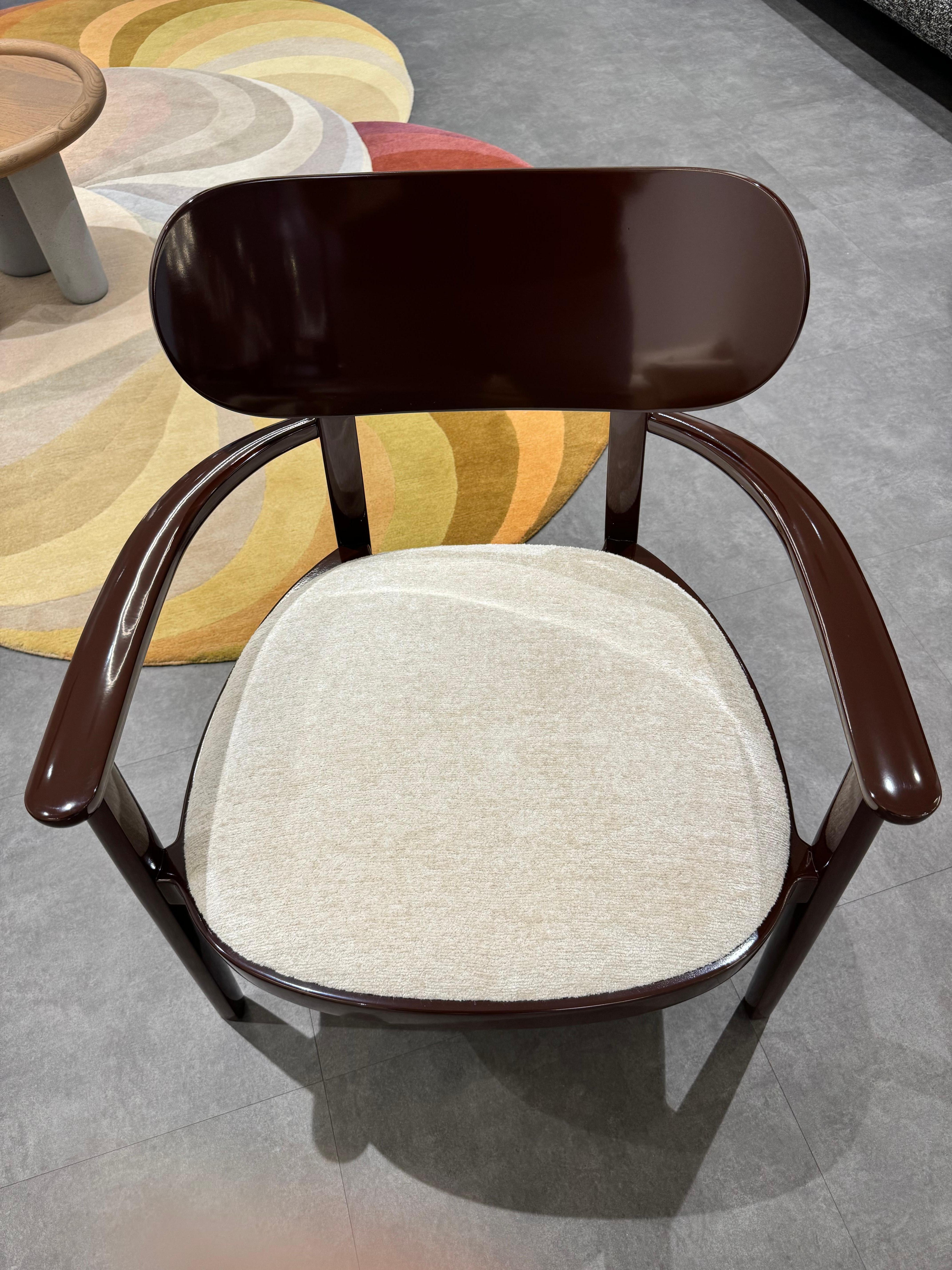 Fabric 119 SPFLounge chair in Solid wood by Sebastian Herkner in STOCK For Sale