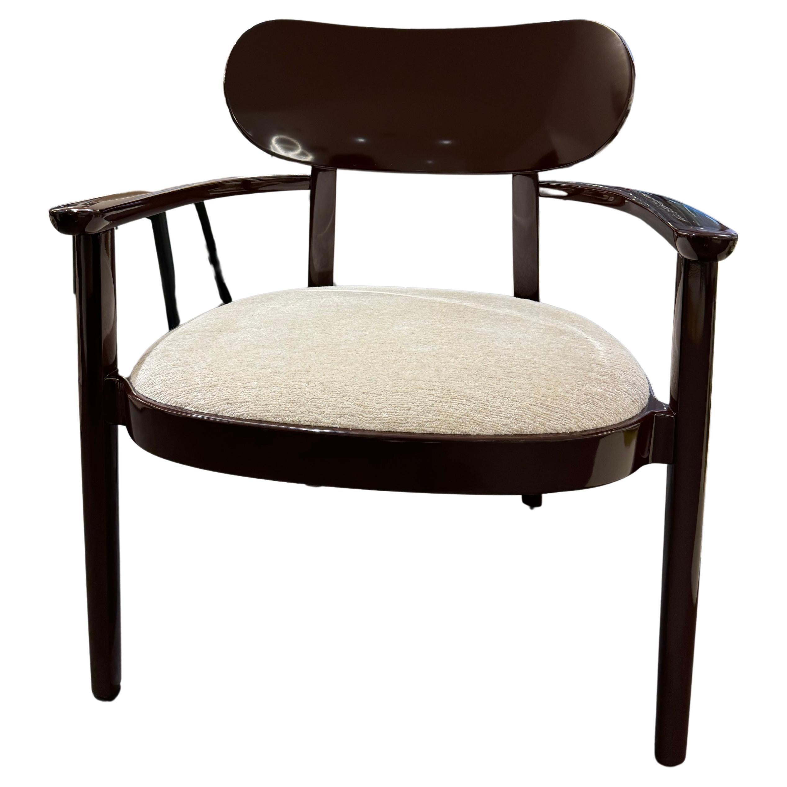 119 SPFLounge chair in Solid wood by Sebastian Herkner in STOCK For Sale