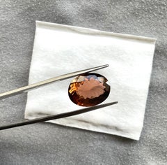 11.90 Carats Orange Brown Tourmaline Oval Faceted Cut Stone Natural Gemstone