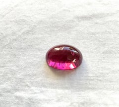 11.93 Carats Top Quality Rubellite Tourmaline Oval Cabochon Natural Gemstone