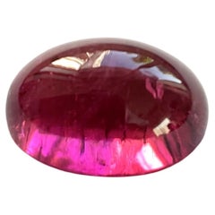11.93 Carats Top Quality Rubellite Tourmaline Oval Cabochon Natural Gemstone