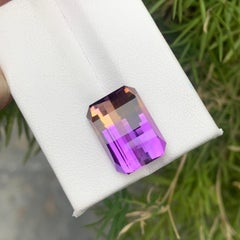 11.95 Carat Pixel Cut Loose Ametrine Gemstone, Smith Bar Cut Ametrine Stone