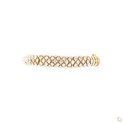 11.95 Carat Round Brilliant Cut Diamond Gold Bracelet
