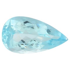  Pierre précieuse aigue-marine naturelle de couleur bleu clair de 11.95 carats extraite du Brésil