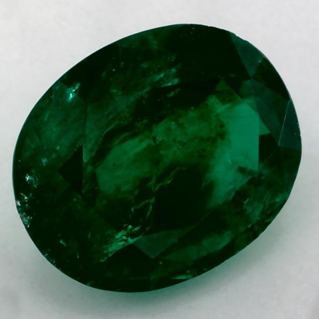 Taille ovale 11.95 Ct Emerald Oval Loose Gemstone (pierre précieuse en vrac) en vente