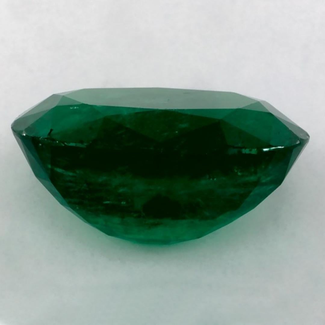 11.95 Ct Emerald Oval Loose Gemstone In New Condition For Sale In Fort Lee, NJ