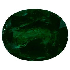 Used 11.95 Ct Emerald Oval Loose Gemstone