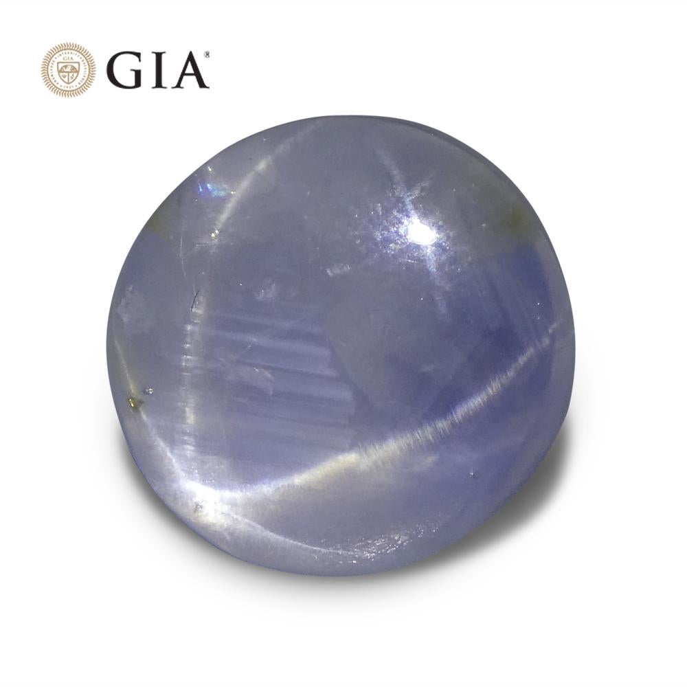 Saphir bleu étoilé cabochon ovale 11.99 carats certifié GIA    en vente 5