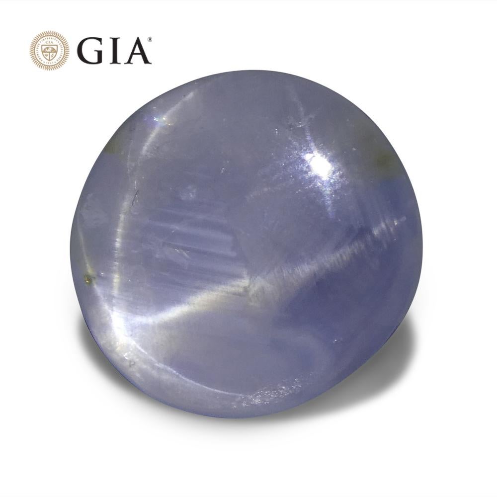 Saphir bleu étoilé cabochon ovale 11.99 carats certifié GIA    en vente 2