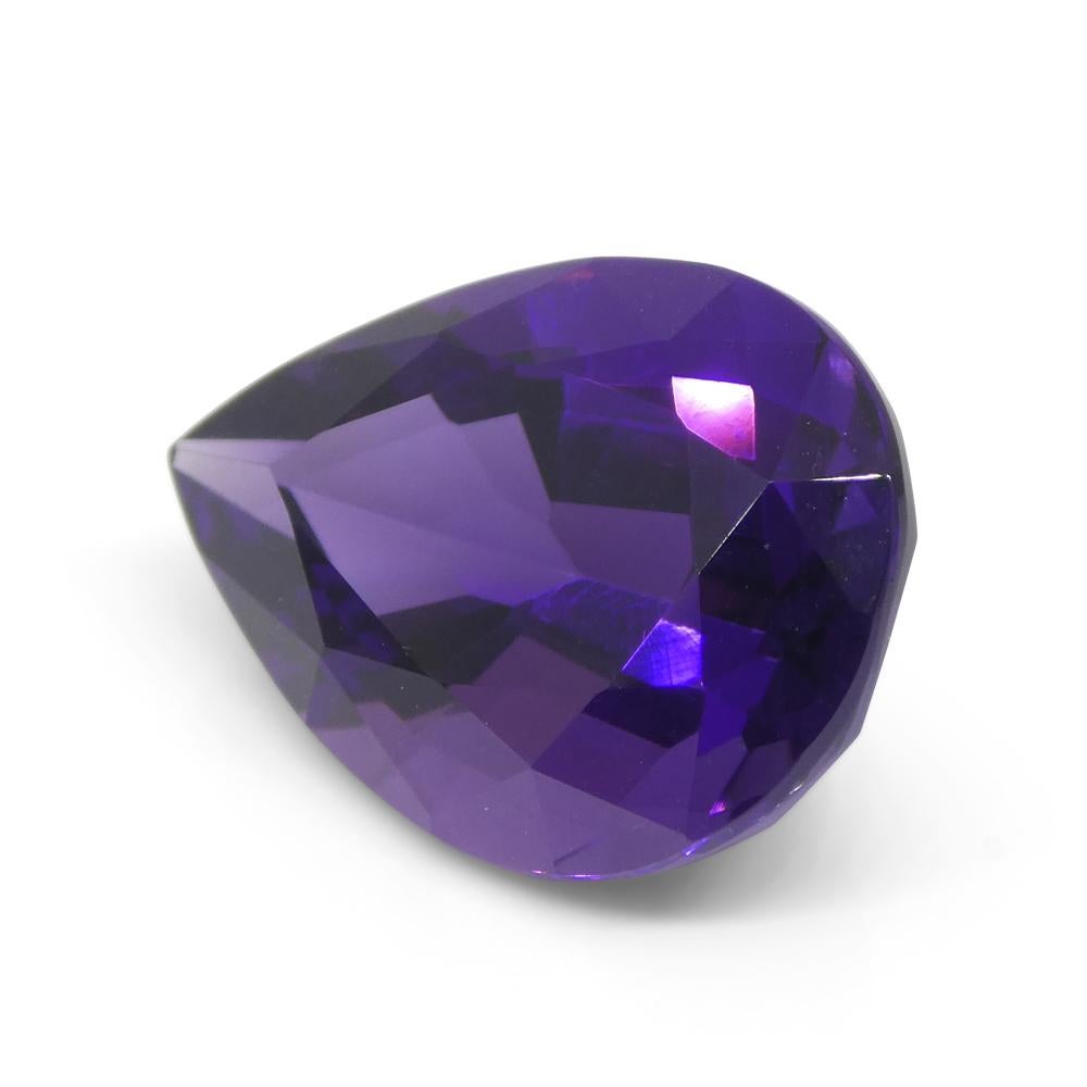 11.99ct Pear Purple Amethyst from Uruguay For Sale 8