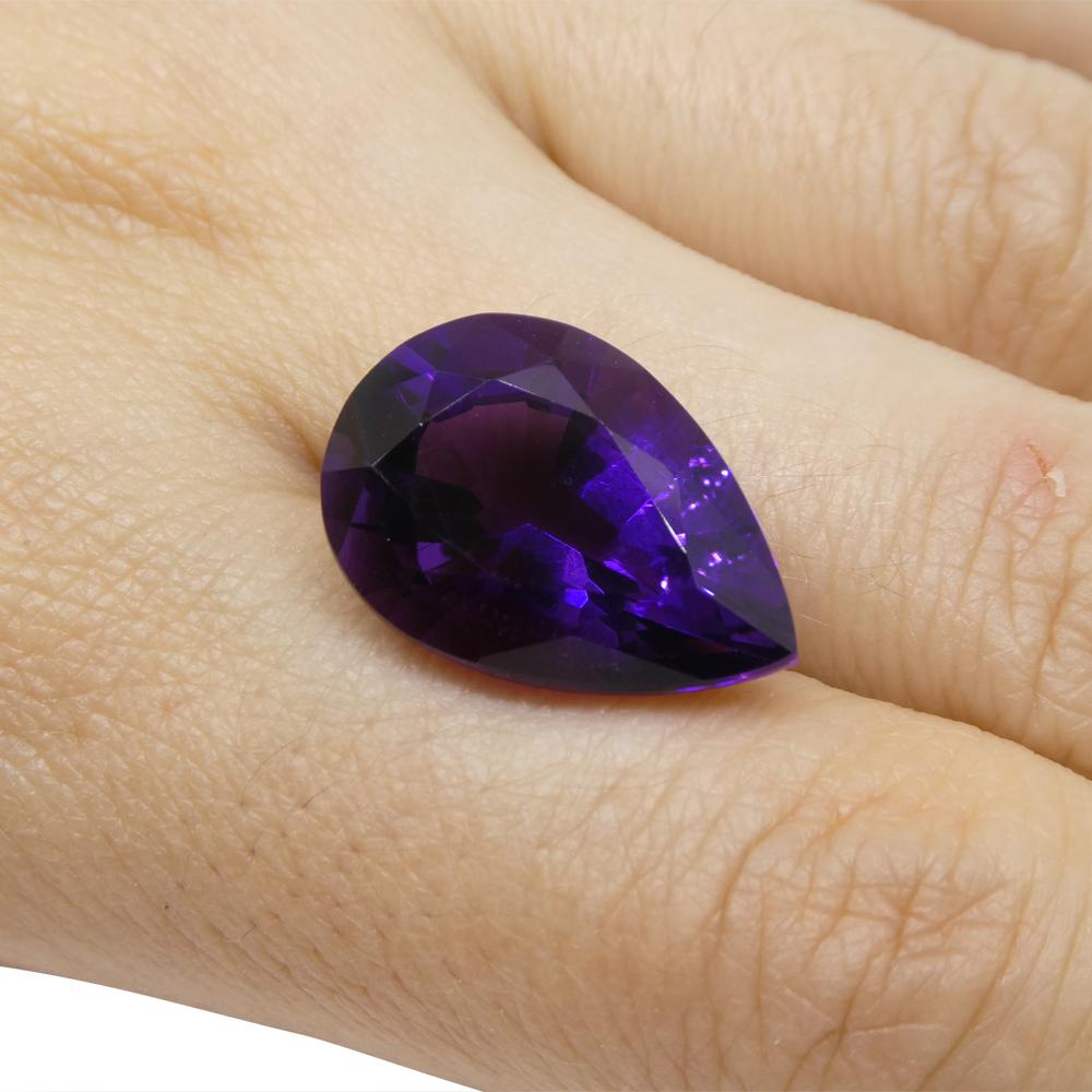 11.99ct Pear Purple Amethyst from Uruguay For Sale 1