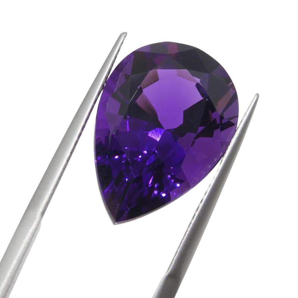 11.99ct Pear Purple Amethyst from Uruguay For Sale 2