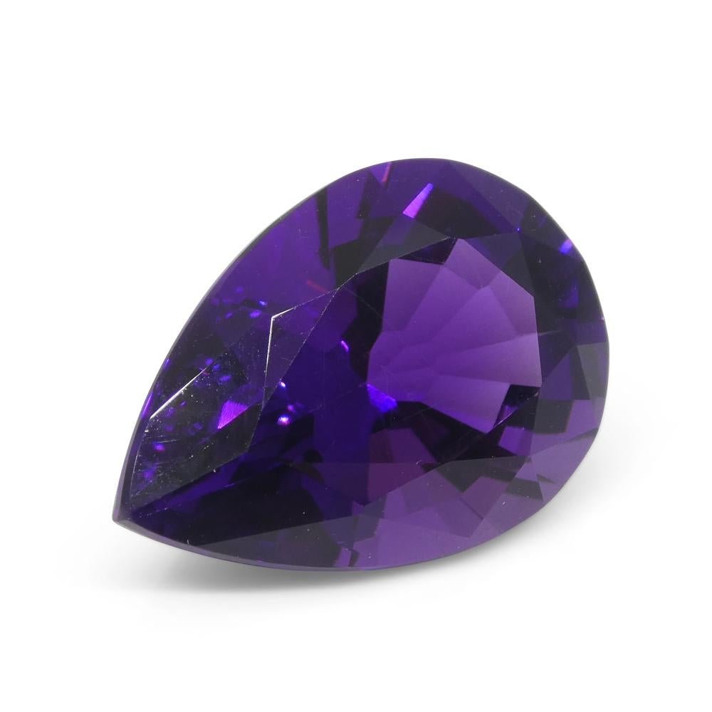 11.99ct Pear Purple Amethyst from Uruguay For Sale 4