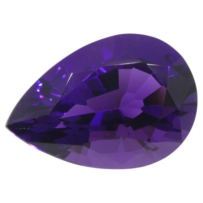 11.99ct Pear Purple Amethyst from Uruguay For Sale