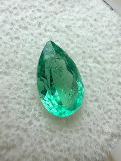 1,19ct Länglicher grüner kolumbianischer Smaragd - Birnenschliff Teardrop Mai Geburtsstein Edelstein