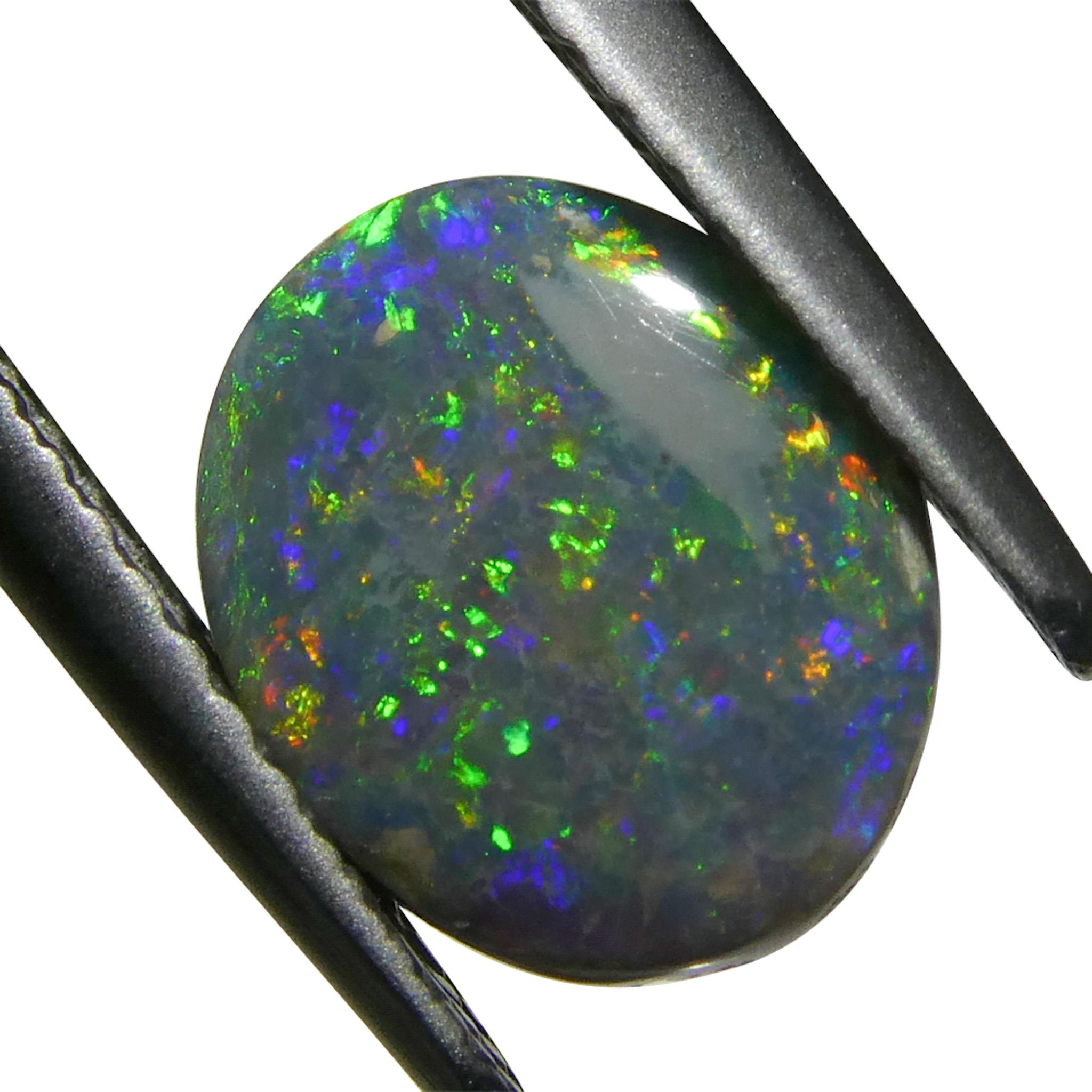 1.19ct Opale grigio ovale cabochon dall'Australia in vendita 6