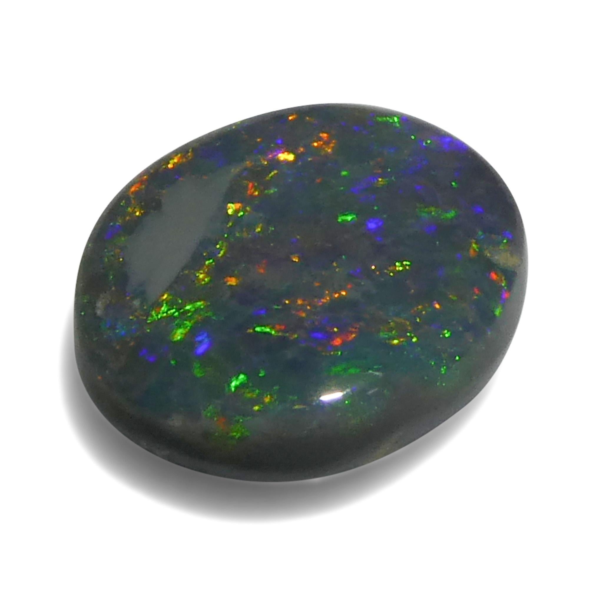 1.19ct Opale grigio ovale cabochon dall'Australia in vendita 1