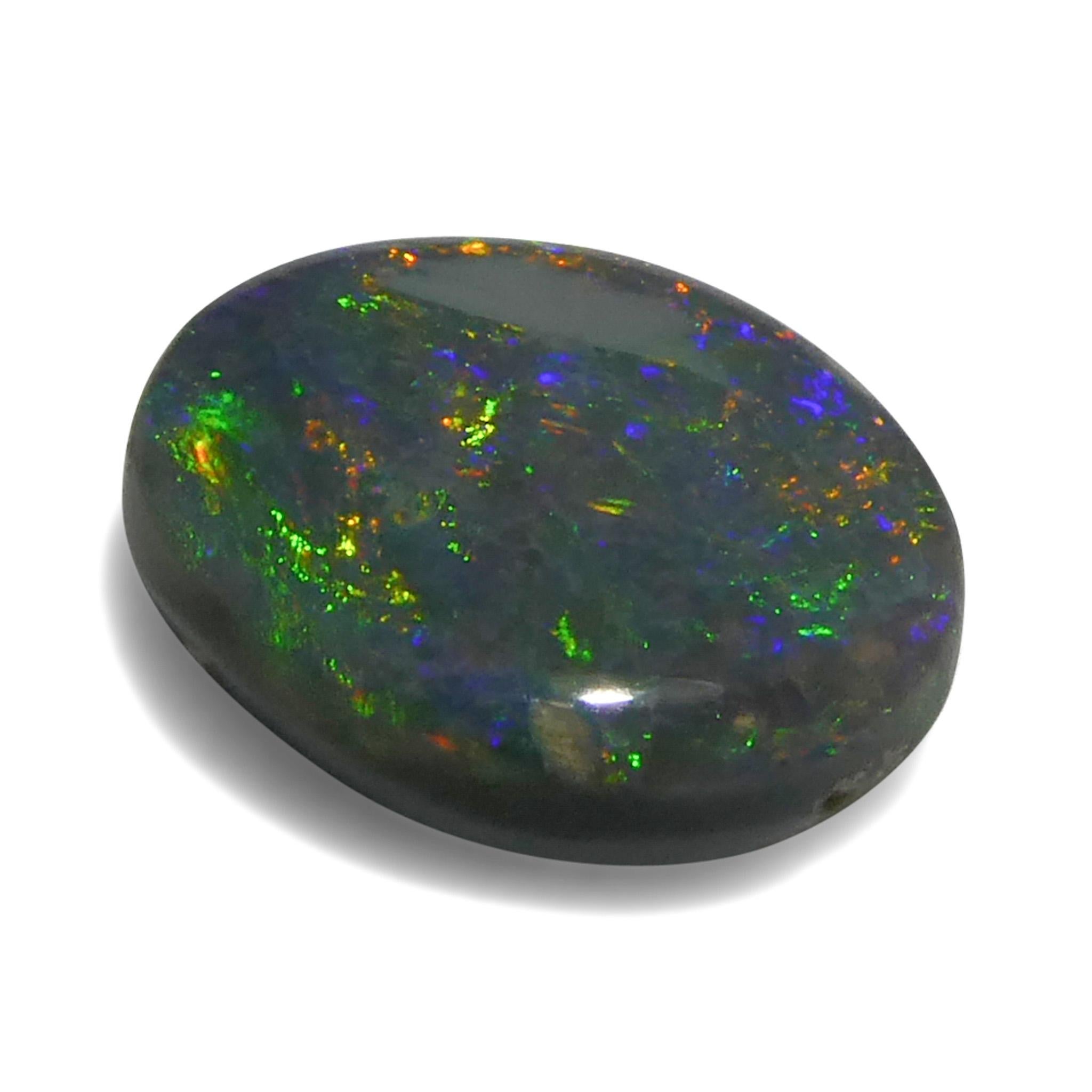 1.19ct Opale grigio ovale cabochon dall'Australia in vendita 2
