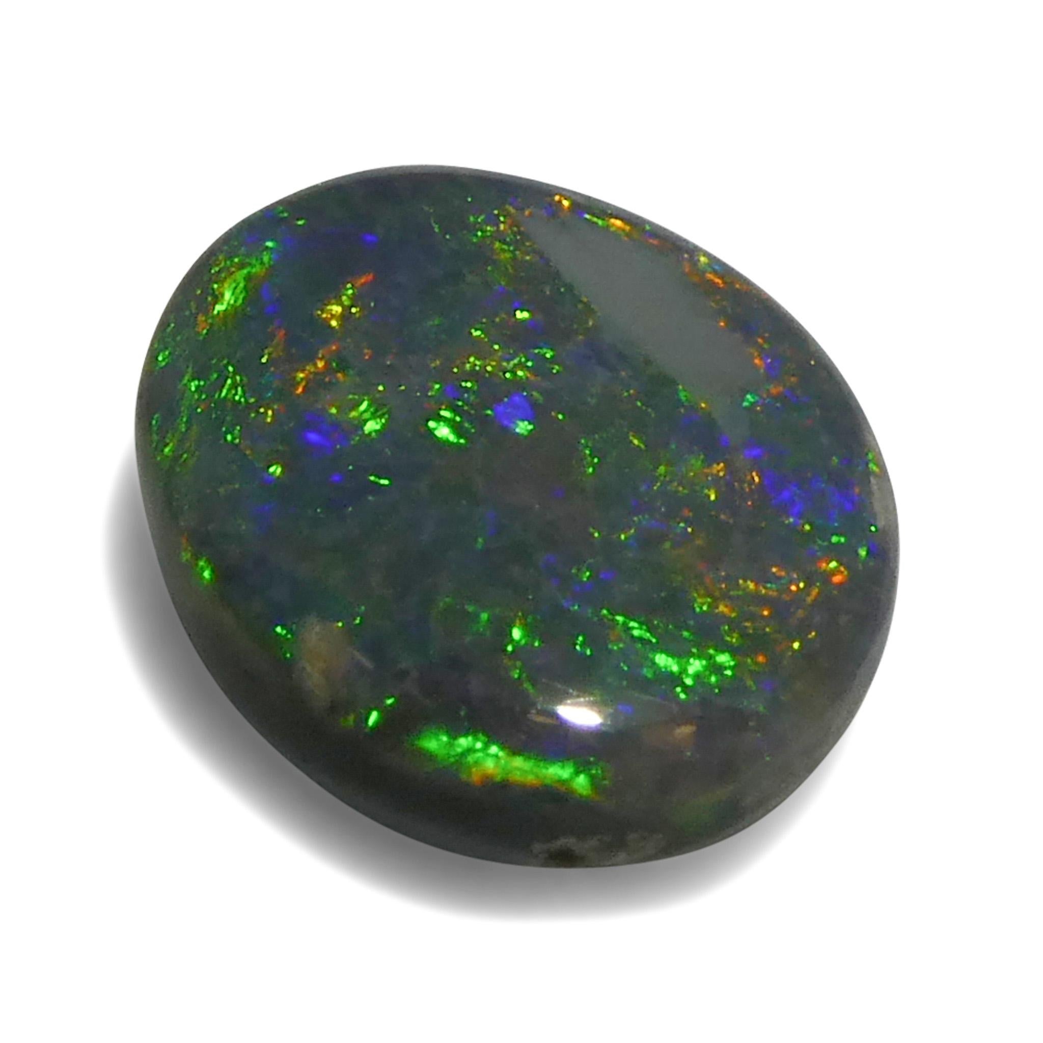 1.19ct Opale grigio ovale cabochon dall'Australia in vendita 3