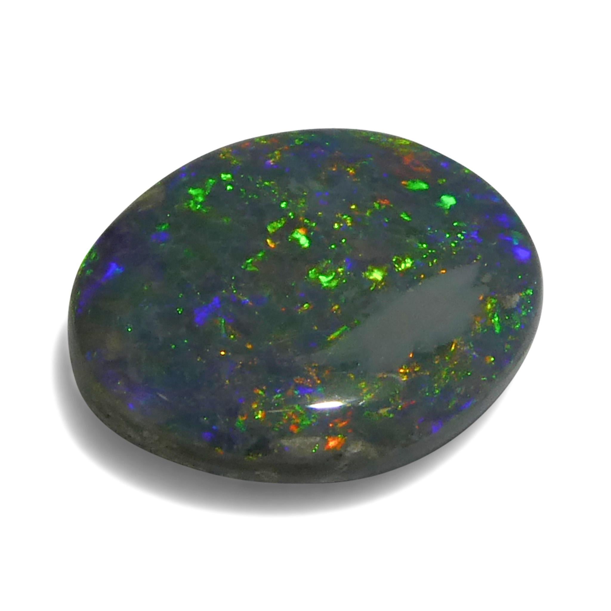 1.19ct Opale grigio ovale cabochon dall'Australia in vendita 4