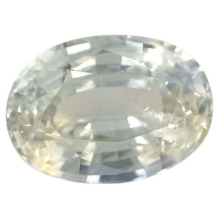 1.19ct Oval Pastel Yellow Sapphire from Sri Lanka Unheated For Sale