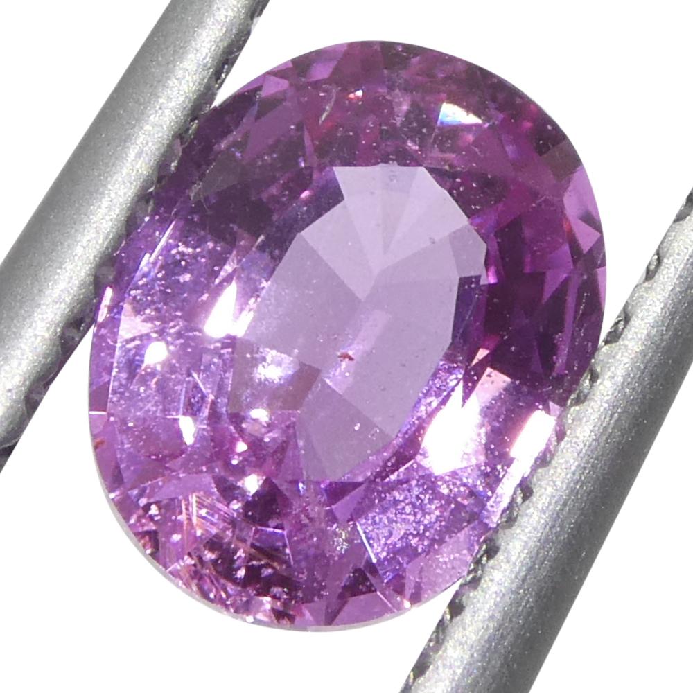 Taglio brillante Zaffiro rosa ovale da 1,19ct del Madgascar in vendita