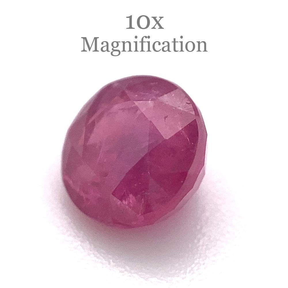 Description:

Gem Type: Ruby
Number of Stones: 1
Weight: 1.19 cts
Measurements: 5.60x5.60x5.70 mm
Shape: Round
Cutting Style Crown: Modified Brilliant Cut
Cutting Style Pavilion: Step Cut
Transparency: Transparent
Clarity: Moderately Included: