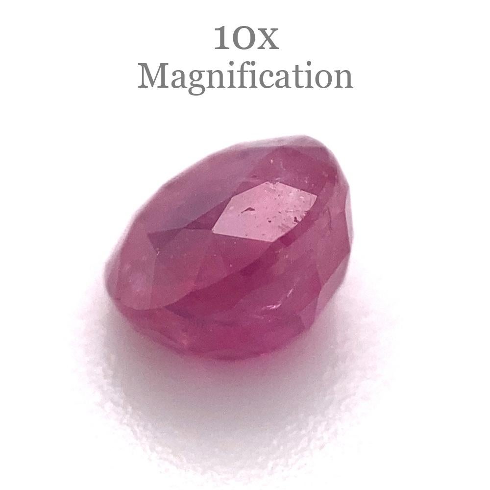 Brilliant Cut 1.19ct Round Red Ruby For Sale