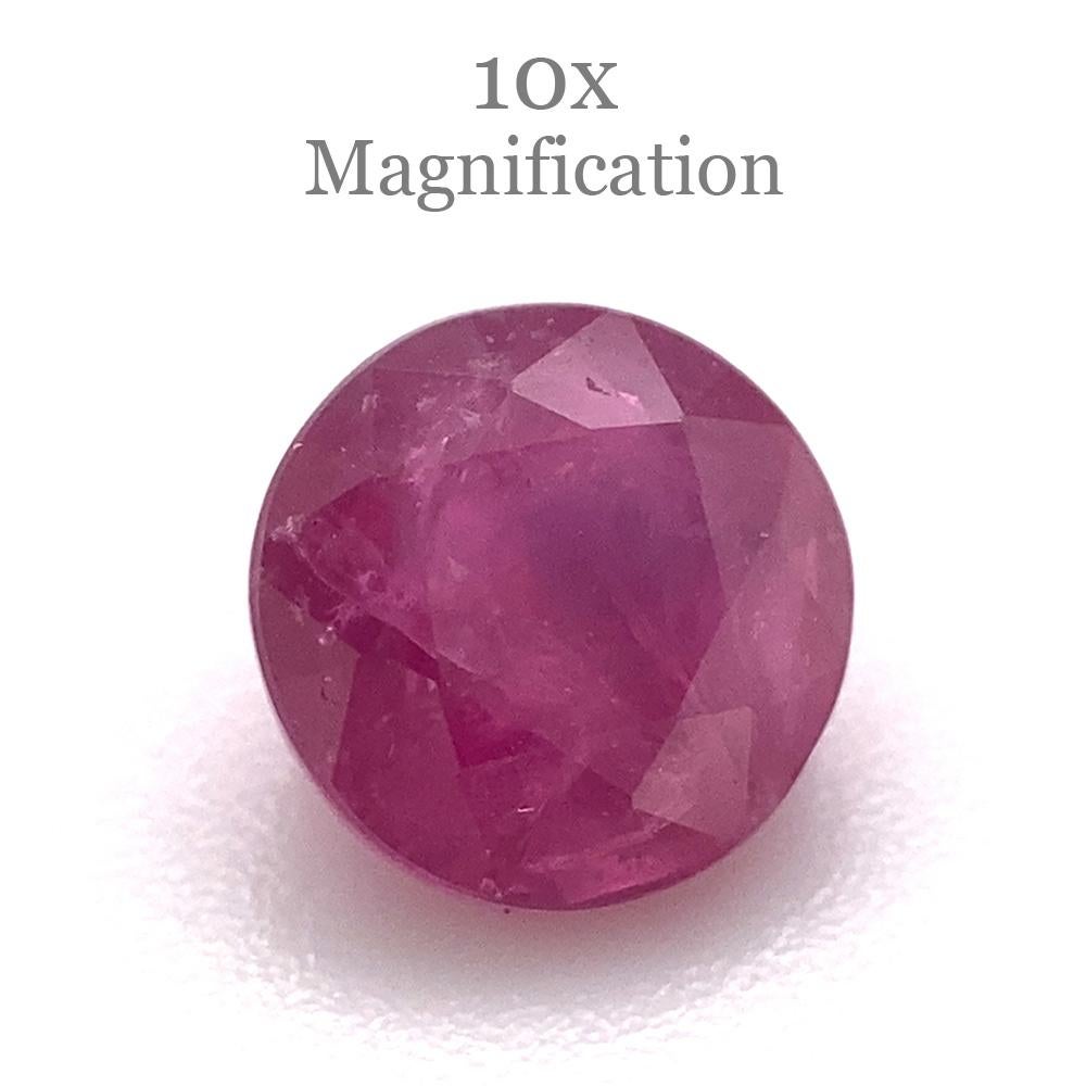 1.19ct Round Red Ruby For Sale 3