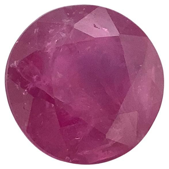 1.19ct Round Red Ruby For Sale