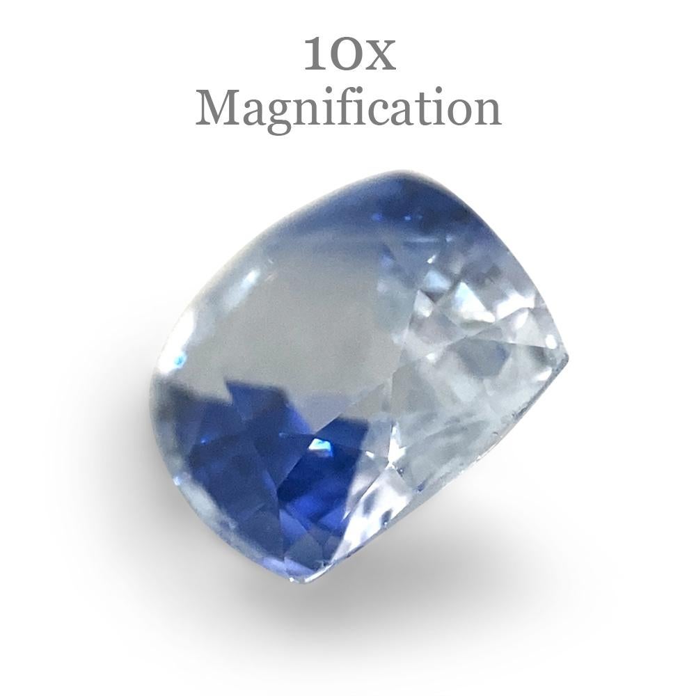 1.19ct Square Cushion Parti Colour Sapphire from Sri Lanka Unheated In New Condition For Sale In Toronto, Ontario