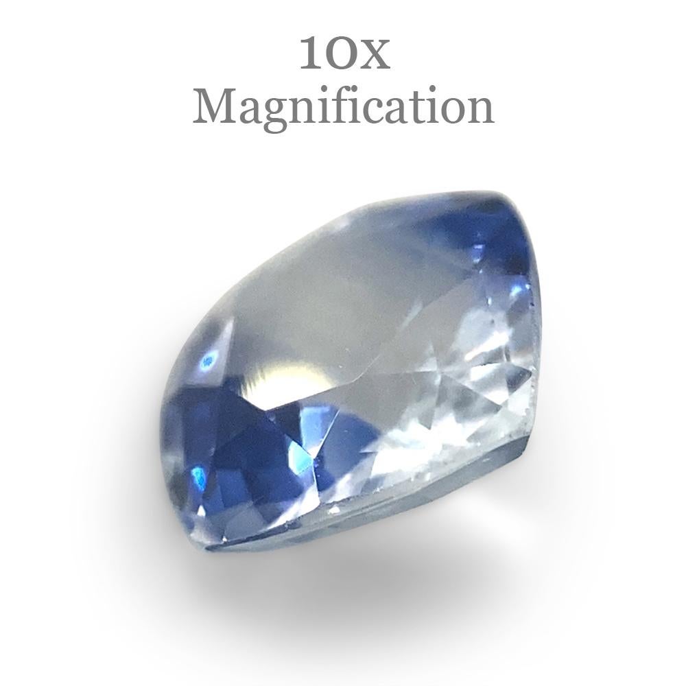 Women's or Men's 1.19ct Square Cushion Parti Colour Sapphire from Sri Lanka Unheated For Sale
