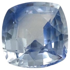 Saphir carré taille coussin de 1.19 carat de couleur partielle du Sri Lanka non chauffé