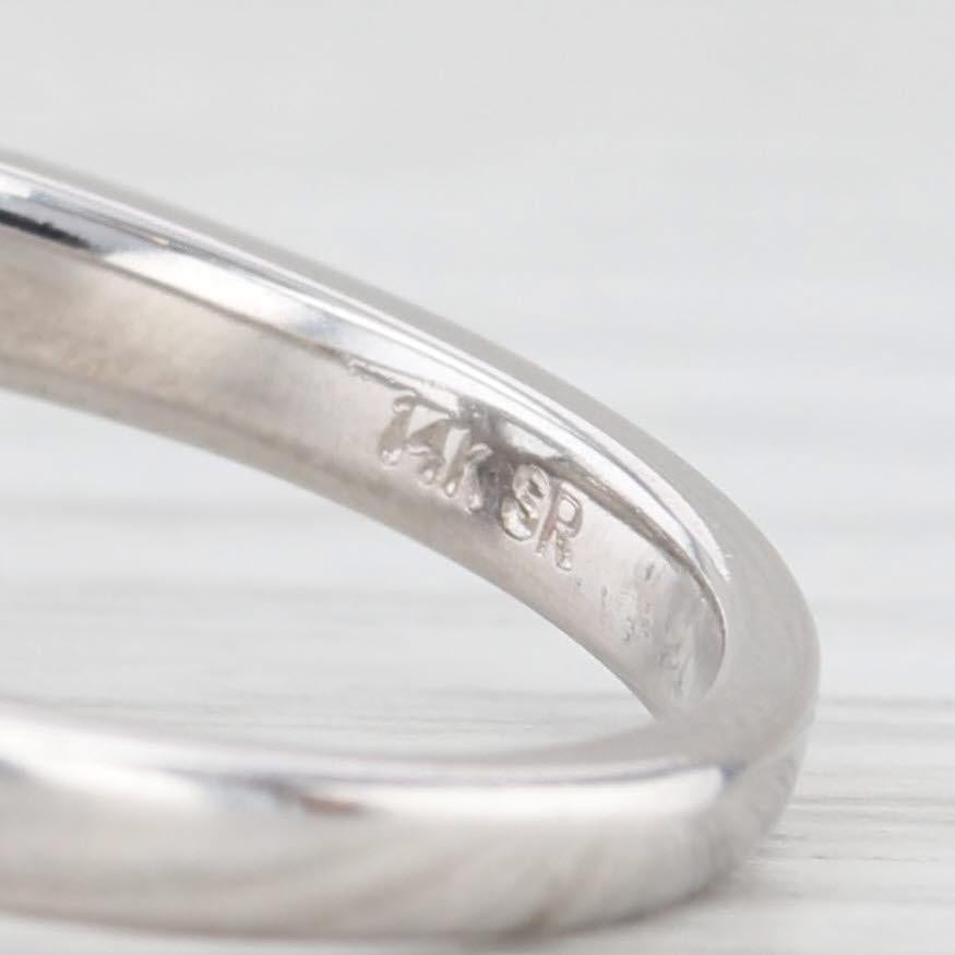 1.19ctw Aguamarina Diamante Halo Anillo Lágrima Oro Blanco 14k Tamaño 8.5 Compromiso en venta 2