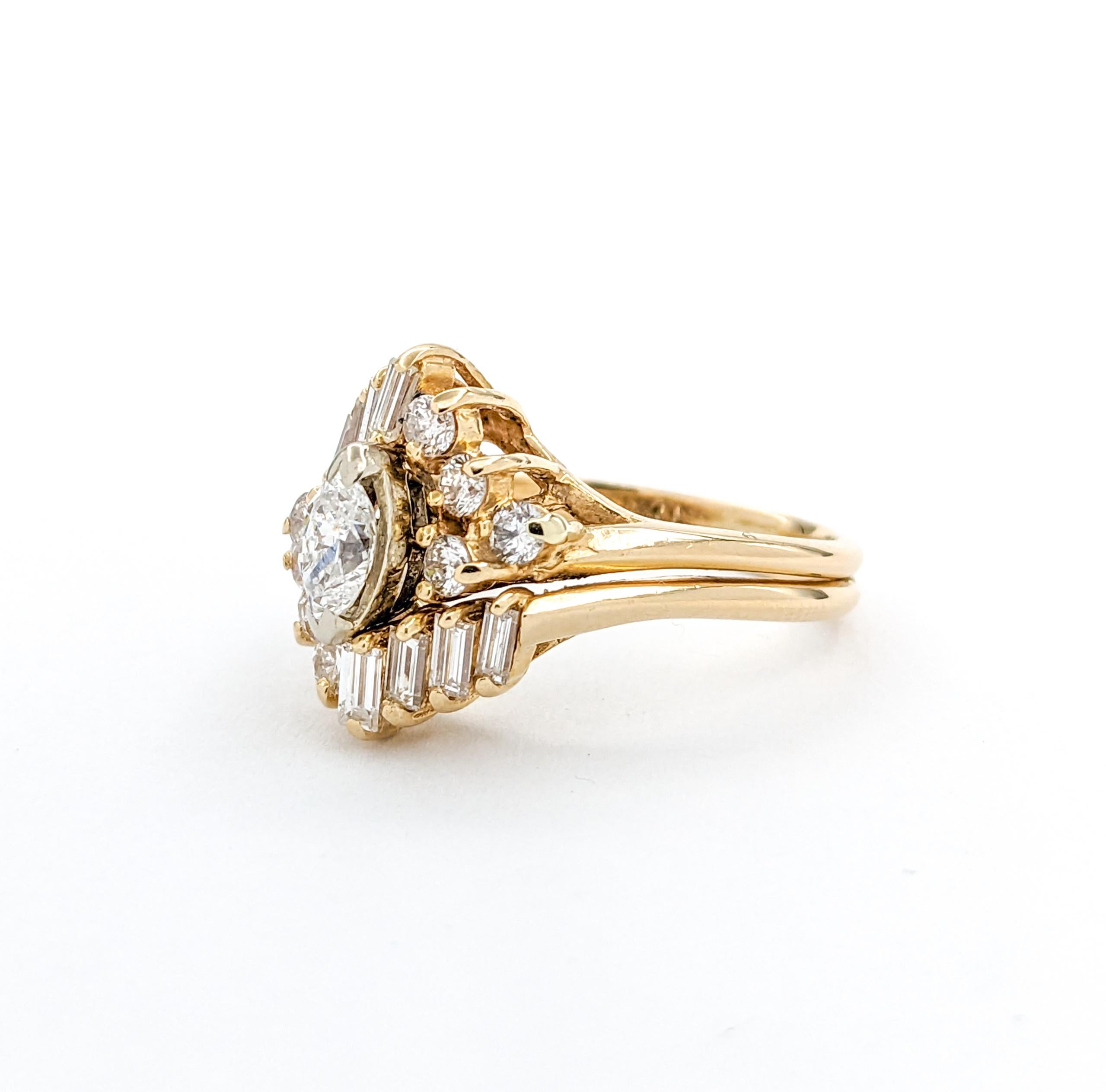 1,19 Karat Diamant-Verlobungsring aus Gelbgold 4