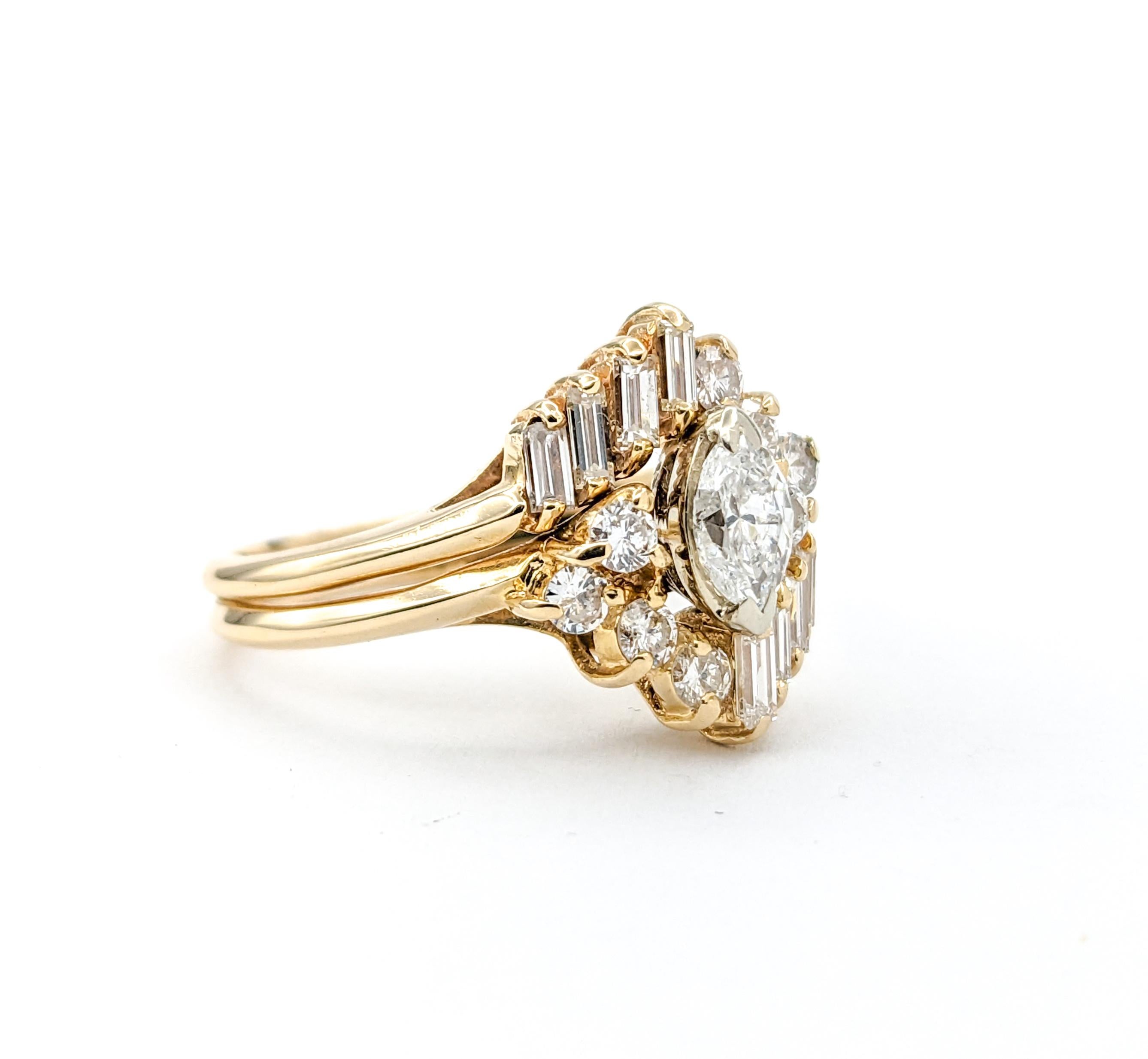 1,19 Karat Diamant-Verlobungsring aus Gelbgold (Zeitgenössisch)