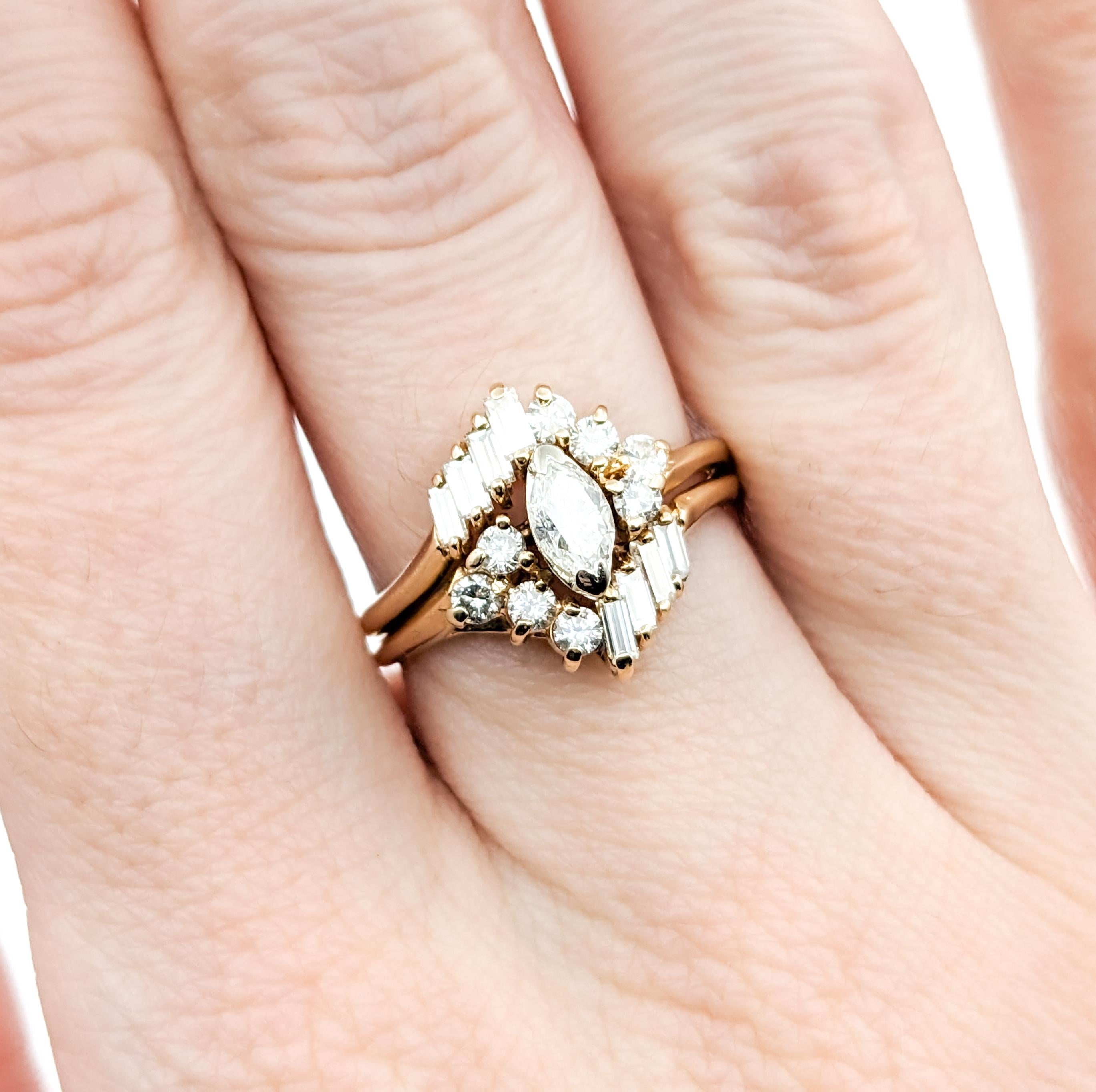 1,19 Karat Diamant-Verlobungsring aus Gelbgold 1