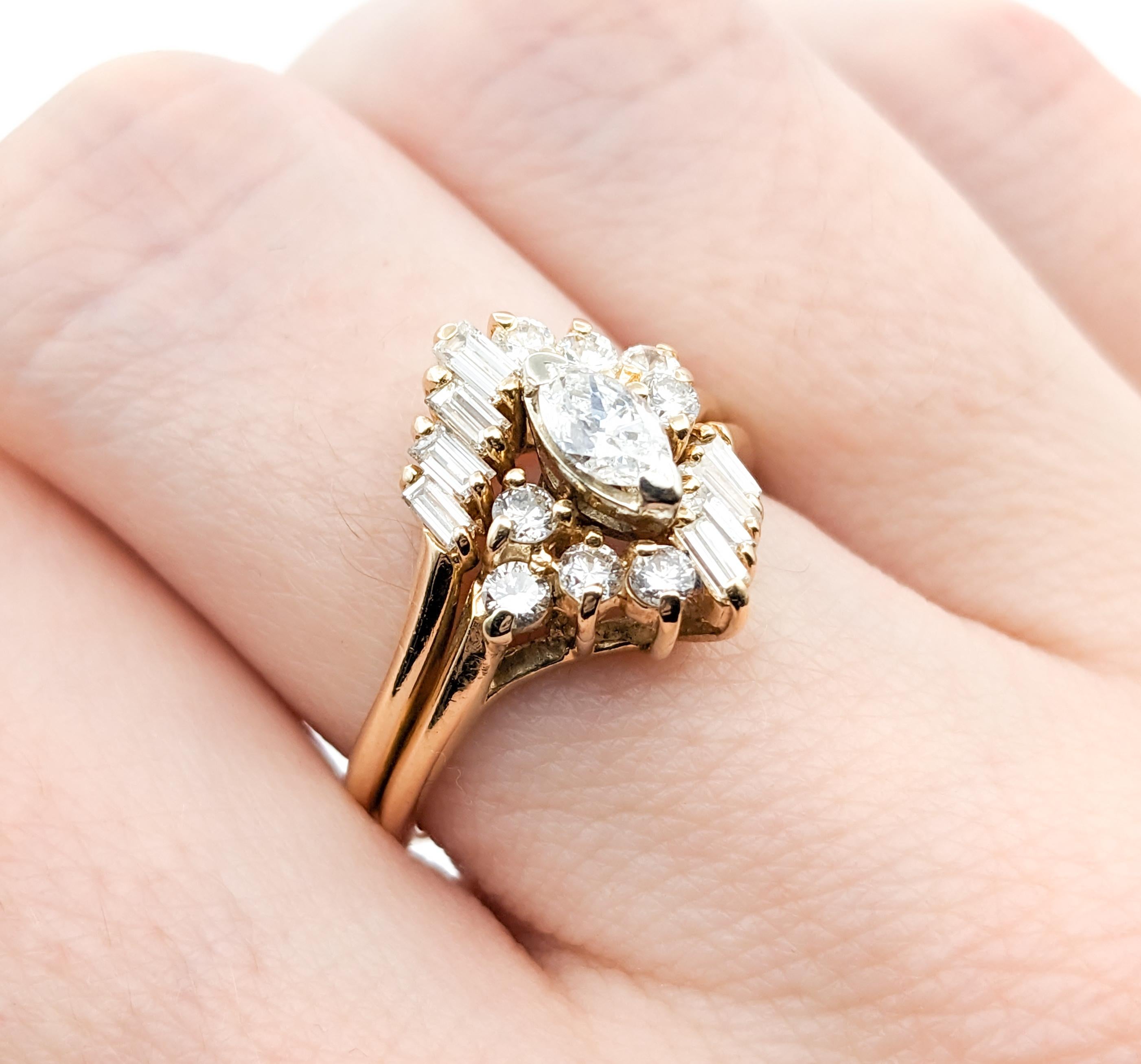 1,19 Karat Diamant-Verlobungsring aus Gelbgold 3