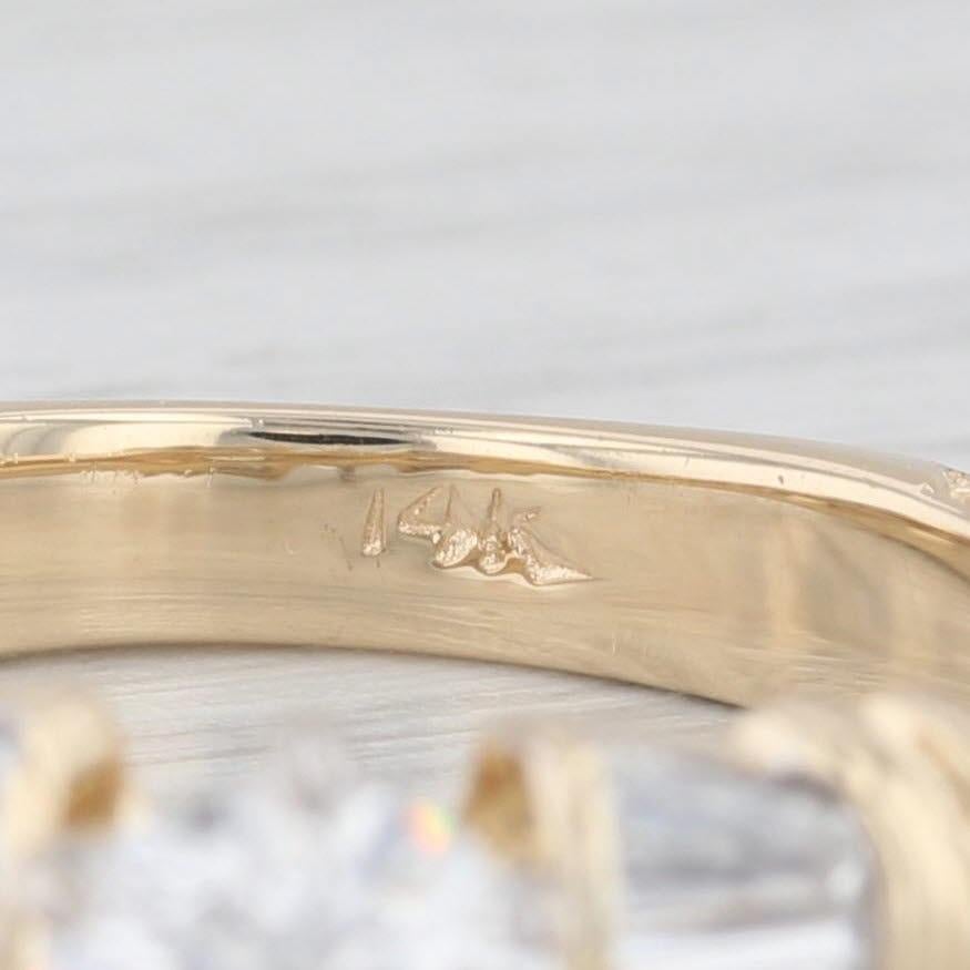 1.19ctw Round Diamond Engagement Ring 14k Yellow White Gold Size 6.5 In Good Condition In McLeansville, NC