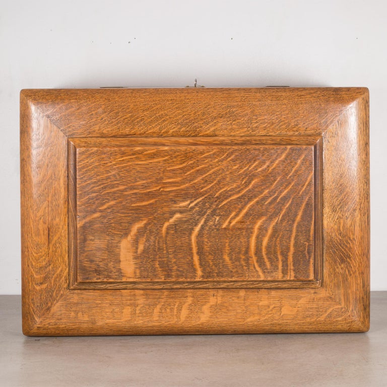 119th Century Oak and Brass Silverware Chest, circa 1890 For Sale at