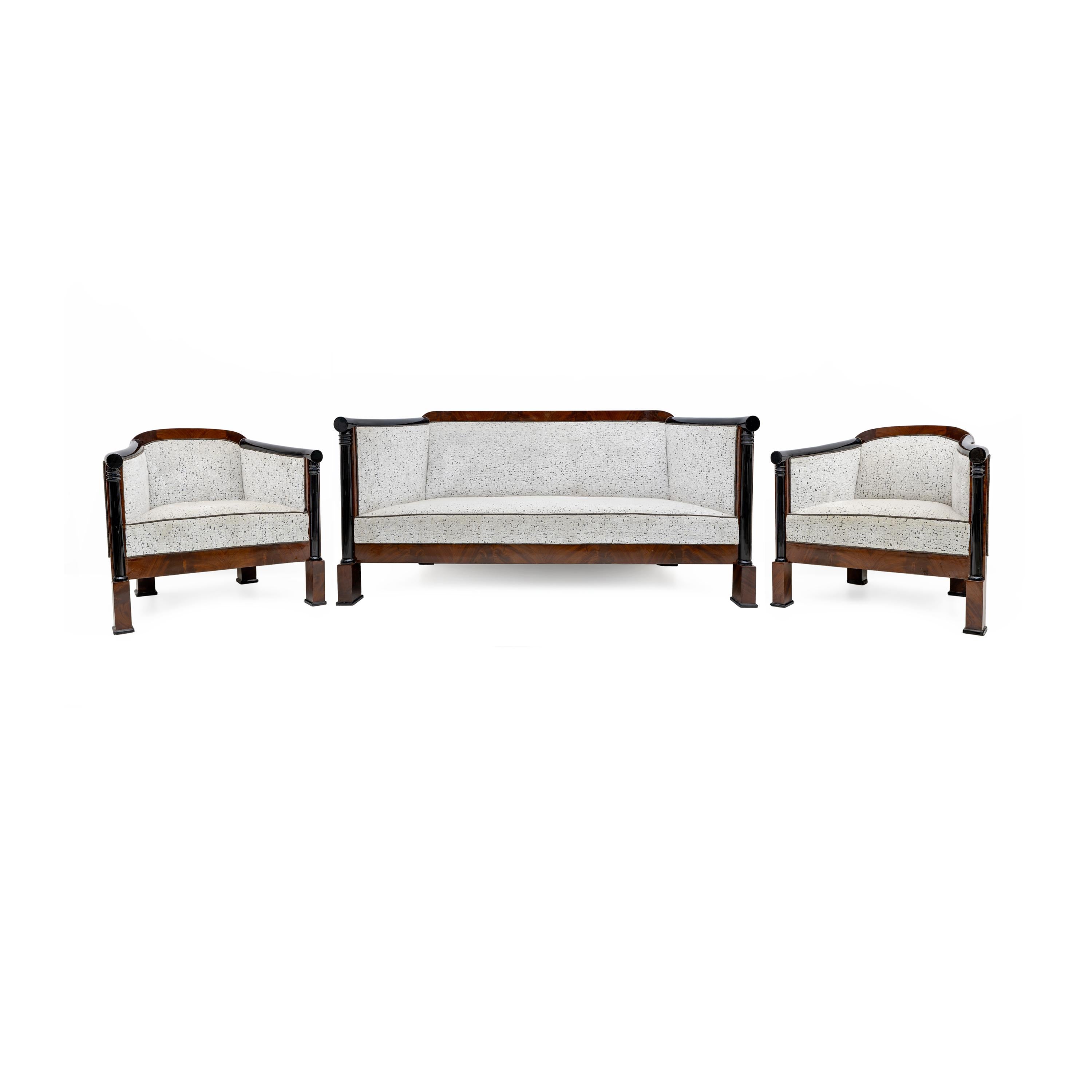 19th Century Biedermeier Mahogany Feather Sofa Vienna 1840 en vente 3