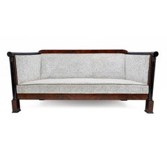 19th Century Biedermeier Mahogany Feather Sofa Vienna 1840