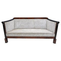 19th Century Biedermeier Mahogany Feather Sofa Vienna 1840