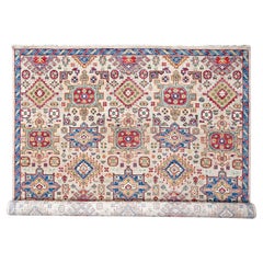 11'9"x14'10" Buttery Brown Geometric Design Wool Hand Knotted Oversized Rug